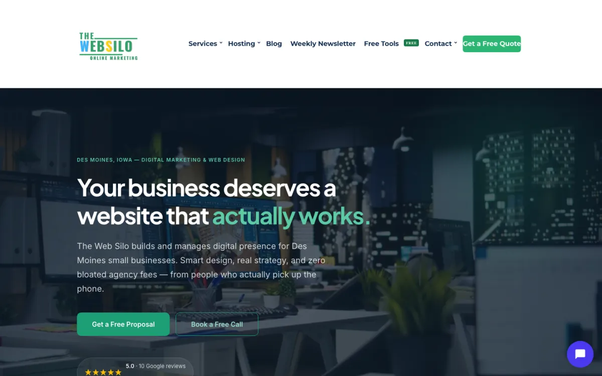 The Web Silo homepage, captured September 28, 2026